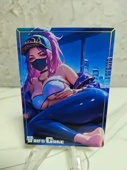 Akali Trading Card Waifu Goddess Story Anime Girl holo Karte Manga Full Art - Image 1