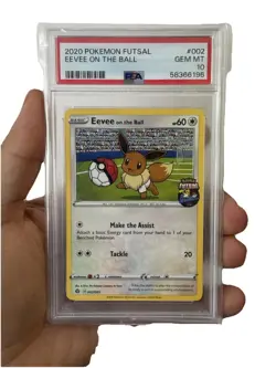 PSA 10 - EEVEE ON THE BALL 2020 FUTSAL UK EXCLUSIVE PROMO CARD - Image 1