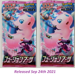 2 X Pokemon Fusion Arts (s8) Booster Packs Sword Shield Japanese Cards - Image 1