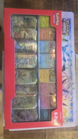 Pokemon TCG Prismatic Evolutions Costco 8 Mini-Tin Bundle w/ Promo Cards SEALED - Image 1