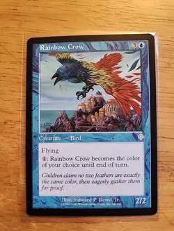 Rainbow Crow - Invasion - MTG Magic - Uncommon - Blue Creature - Image 1