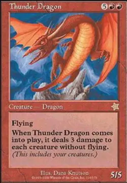 1x Thunder Dragon Light Play MTG Magic - Kid Icarus - - Image 1