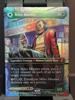 Miles Morales 0200 (Borderless) MTG Magic Marvel's Spider-Man - Image 1