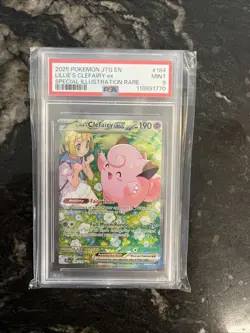 2025 POKEMON JTG EN-JOURNEY TOGETHER #184 LILLIE'S CLEFAIRY EX PSA 9 - Image 1