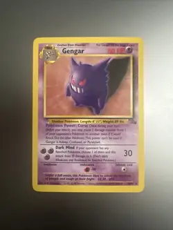 Pokemon TCG GERMAN Fossil Gengar 20/62 Non-Holo Rare LP - Image 1