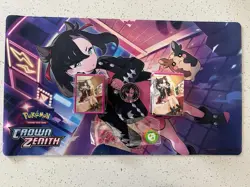 Pokemon Crown Zenith Marnie & Morpeko Playmat & Marnie Sleeves, Deck Box, Coin - Image 1