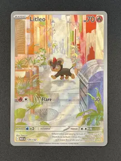 Litleo IR ILLUSTRATION RARE 139/132 Mega Evolution English Pokemon TCG - Image 1