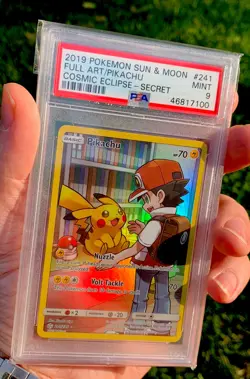 2019 Pokemon Sun & Moon Secret Rare Pikachu #241 PSA 9 MINT - Image 1