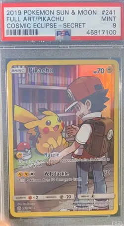2019 Pokemon Sun & Moon Secret Rare Pikachu #241 PSA 9 MINT - Image 3