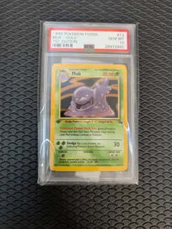 1999 Pokemon Fossil - 1st Edition - Muk Holo Rare - #13 - PSA 10 - Image 1
