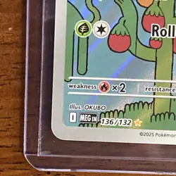 Pokemon TCG Shuckle Illustration Rare 136/132 Mega Evolution IR NM English - Image 5