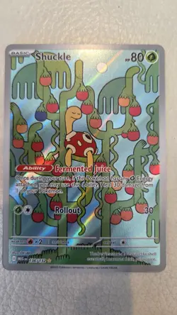 Shuckle 136/132 - ME01: Mega Evolution Pokemon Illustration Rare Holo NM - Image 1