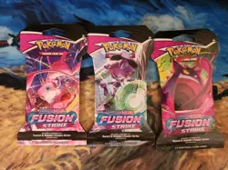 Pokemon Sword & Shield Fusion Strike Sleeved Booster Pack Lot Of 3 820650809163 - Image 1