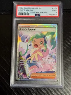 2024 POKEMON SURGING SPARKS SPECIAL ILLLUSTRATION RARE #246 LISIA'S APPEAL PSA 9 - Image 1