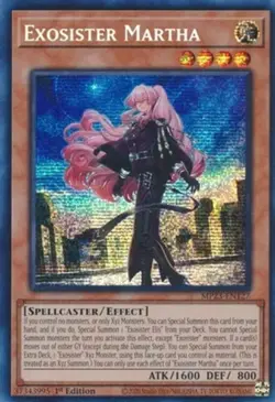 Yugioh! LP Exosister Martha - MP23-EN127 - Prismatic Secret Rare - 1st Edition L - Image 1