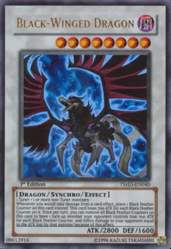 Yugioh! MP Black-Winged Dragon - TSHD-EN040 - Ultra Rare - 1st Edition Moderatel - Image 1