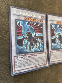 Black-Winged Dragon X2 Yu-Gi-Oh TCG CT07-EN002 Secret Rare Limited Edition LP - Image 2