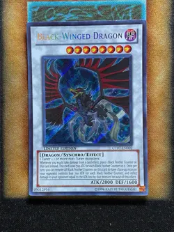 Yugioh Black-Winged Dragon CT07-EN002 Secret Rare Limited Edition MP - Image 1