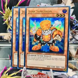 3x Yugioh Playset Junk Synchron MP25-EN269 Ultra Rare 1st Ed Near Mint - Image 1