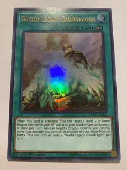 Yu-Gi-Oh! World Legacy Guardragon SAST-EN062 Ultra Rare 1st Ed VLP/NM - Image 1