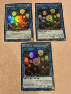 Yu-Gi-Oh! 3x Hieratic Seal of the Heavenly Spheres BLCR-EN090 Ultra Rare 1st NM - Image 1