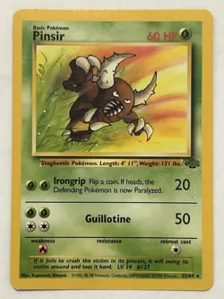 Pokemon TCG Pinsir Jungle Set Card 25/64 Non Holo Unlimited - Image 1