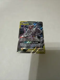 Mewtwo & Mew GX SM191 Sun & Moon Tag Team Alt Art Promo Pokemon Card - Image 1