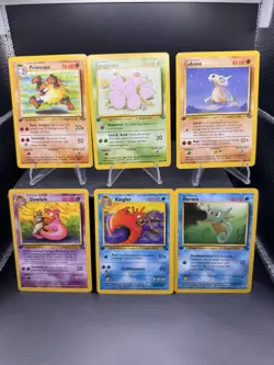 1st Edition Lot Jungle and Fossil MP-LP Pokemon Cards Non Holo - Image 1