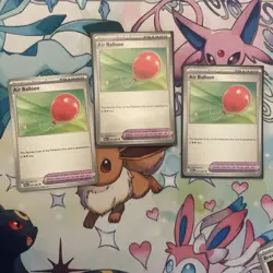 Pokemon TCG Air Balloon Trainer Black Bolt Uncommon Card 079/086 Near Mint X3 - Image 1