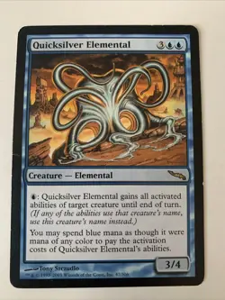Quicksilver Elemental Mirrodin Magic: The Gathering Card MP/HP Condition - Image 1