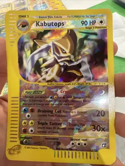 Crystal Kabutops 12/12 Skyridge Jumbo Oversized Box Topper Pokemon Card - Image 1