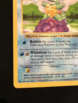 Pokemon Card - Squirtle Base Set (Shadowless) 63/102 Common NM-Mint - Image 4