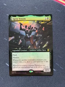 Agent Venom Foil Extended Art Marvel's Spider-Man Rare (SPM) MTG - Image 1