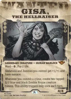 MTG Gisa, the Hellraiser (Showcase) Normal NM Outlaws of Thunder Junction Magic - Image 1