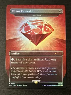 Chaos Emerald (Lotus Petal) Red 7032 Secret Lair Drop Sonic Bonus MTG - Image 1