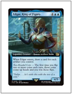 1x Edgar, King of Figaro, Extended Art, Final Fantasy, Magic MTG NM - Image 1