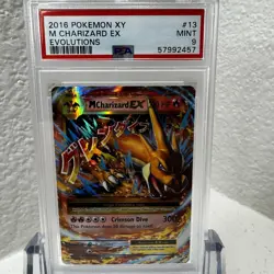 2016 Pokemon XY Evolutions Mega Charizard EX #13/108 - PSA MINT 9 - Image 1