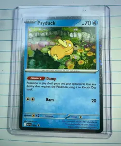 🌀 Pokemon TCG Psyduck MEP 007 Mega Evolution Pokemon Blister Promo SWIRL 🌀 - Image 1