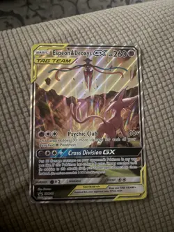 JUMBO Espeon & Deoxys GX Tag Team Black Star Promo SM240 Pokemon Oversized - Image 1