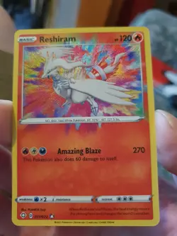 Pokemon Reshiram 017/072 Amazing Rare Splatter Holo SHINING FATES - Image 1
