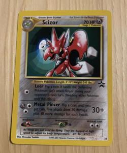 SCIZOR BLACK STAR PROMO 33 Pokemon WOTC NM - Image 1