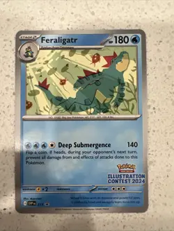 Feraligatr Illustration Contest 2024 SVP 213 Promo Pokemon TCG NM - Image 1