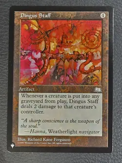 MTG Dingus Staff The List Reprints Regular NM Magic Card - Image 1