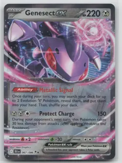 Pokemon Card Genesect ex Double Rare SV: Black Bolt 067/086 NM - Image 1