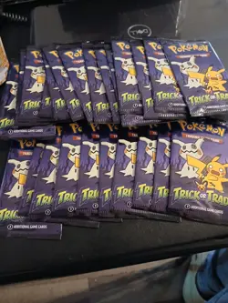 Pokemon TCG Trick or Trade BOOster Bundle Lot 15x Mini Packs 2023 Halloween Card - Image 1