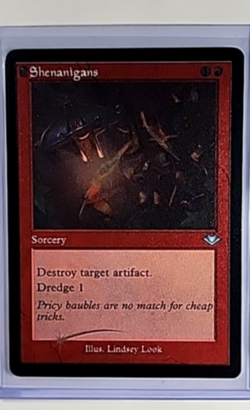 MTG Magic The Gathering MH1 Modern Horizons Retro Foil Etched #18 Shenanigans - Image 1