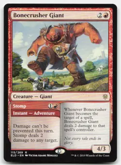 MTG Bonecrusher Giant R Throne of Eldraine 115 LP - Image 1