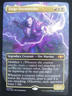 Zurgo Stormrender Borderless Foil - TDC - Mtg Card #4O1 - Image 1