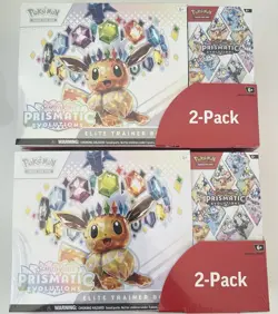 2x Pokemon TCG Prismatic Evolutions Booster Bundle with Elite Trainer Box 2 Pack - Image 1