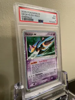 PSA 9 MINT Deoxys Ex 93/106 Pokemon Ex Emerald Holo Rare - SWIRL! - Image 2